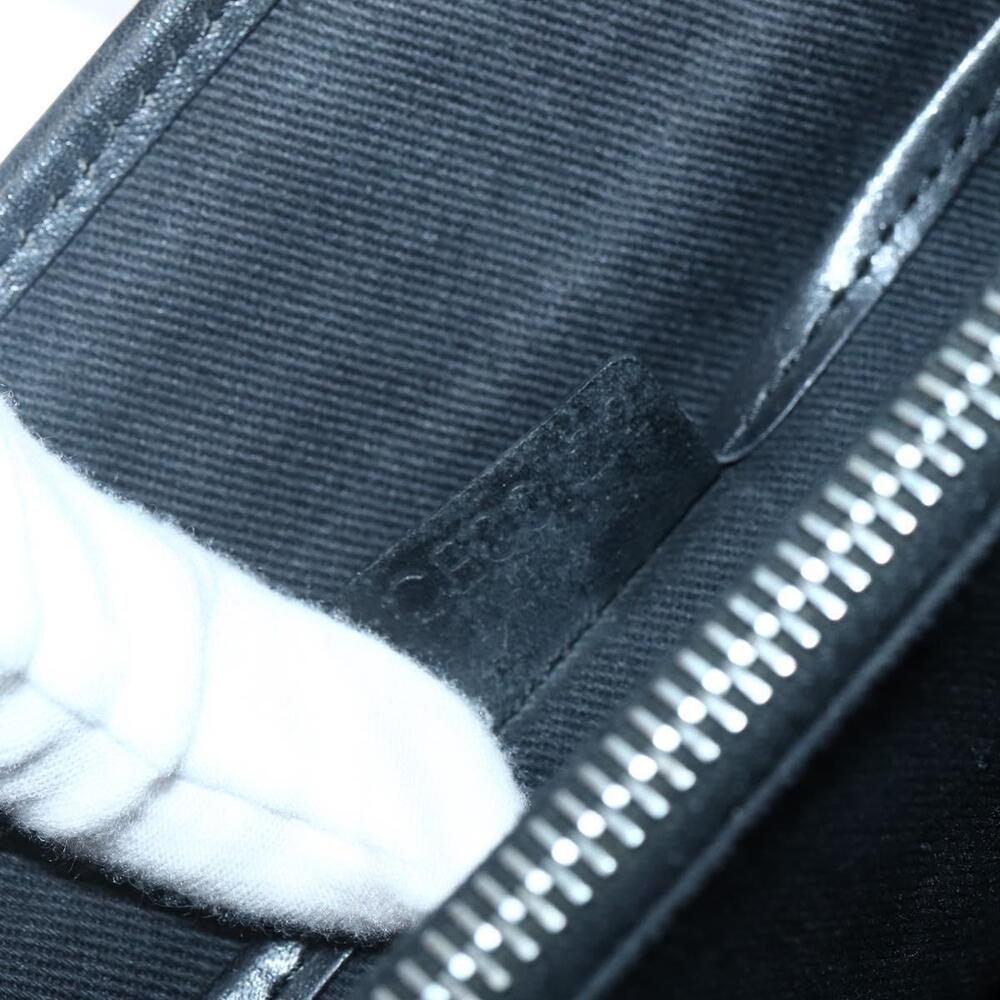 CELINE C Macadam Canvas Hand Bag Black Silver Auth gh998 - Picture 12 of 16